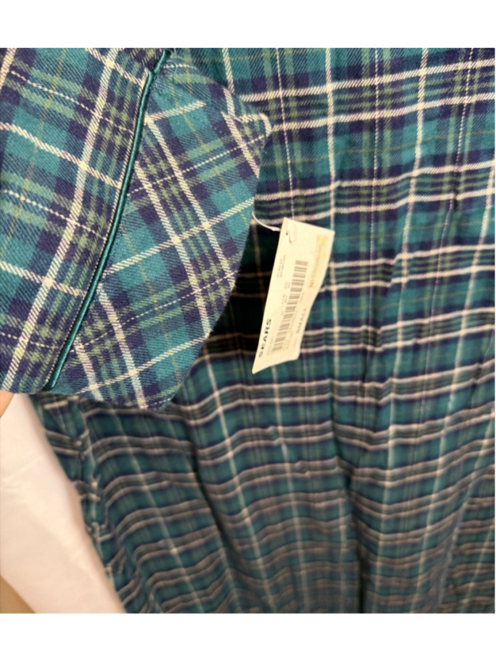 Vintage Amanda Stewart Flannel Nightgown S Sears Cottagecore Country Grannycore - Picture 8 of 9